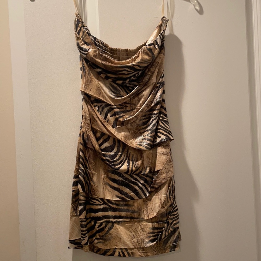 Animal print mini bodycon dress